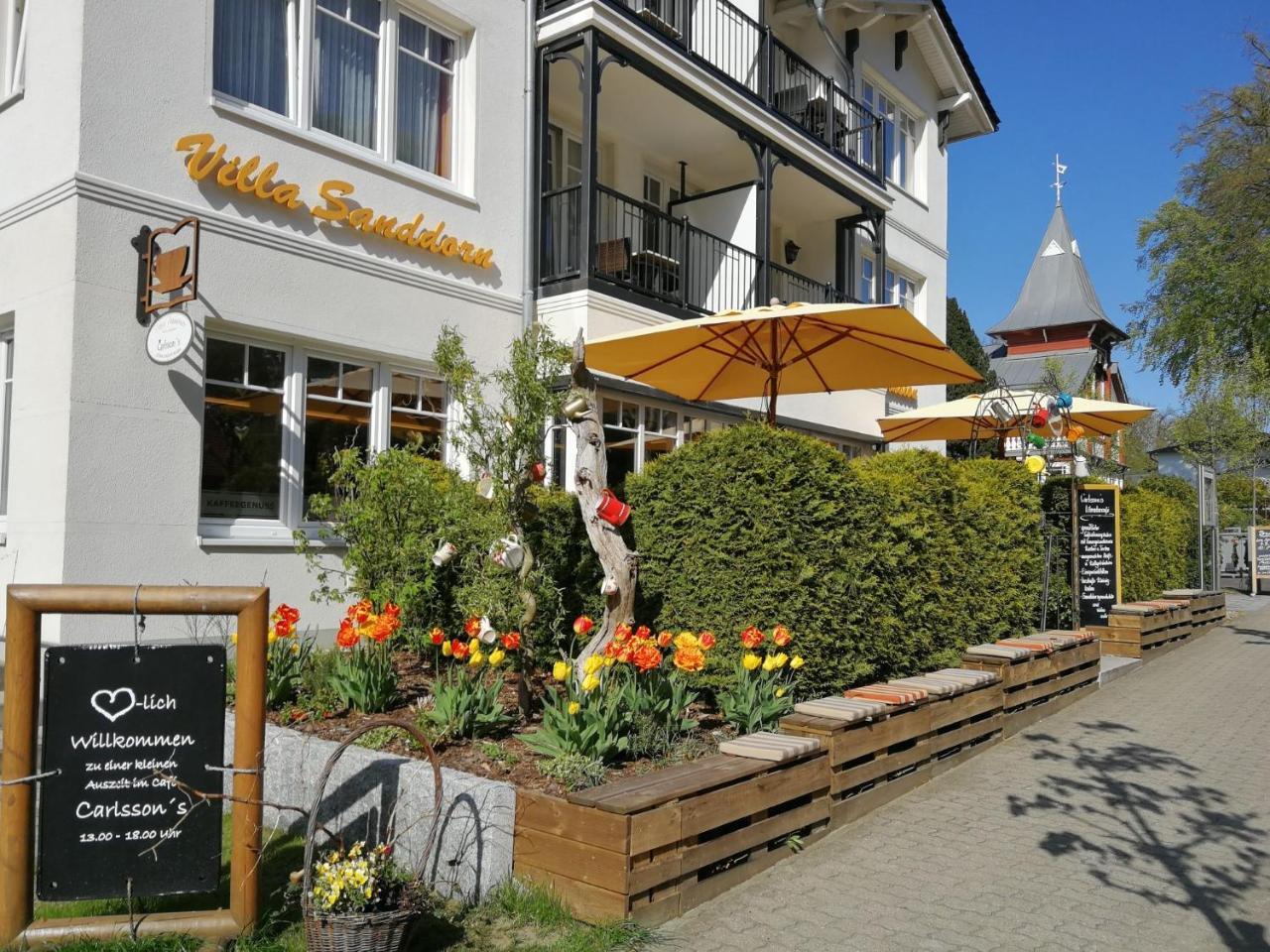 Pension Sanddorn Mit Cafe Carlssons Остзебад Бинц Екстериор снимка